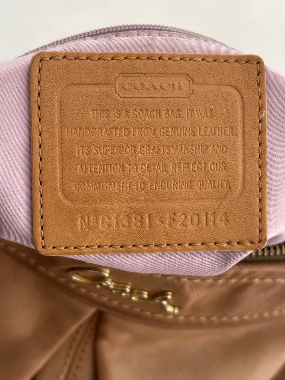 Coach Tan Leather Hobo Bag Classic Everyday Shoulder Bag - Picture 16 of 16